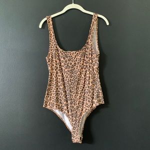 Reformation Leopard print bodysuit